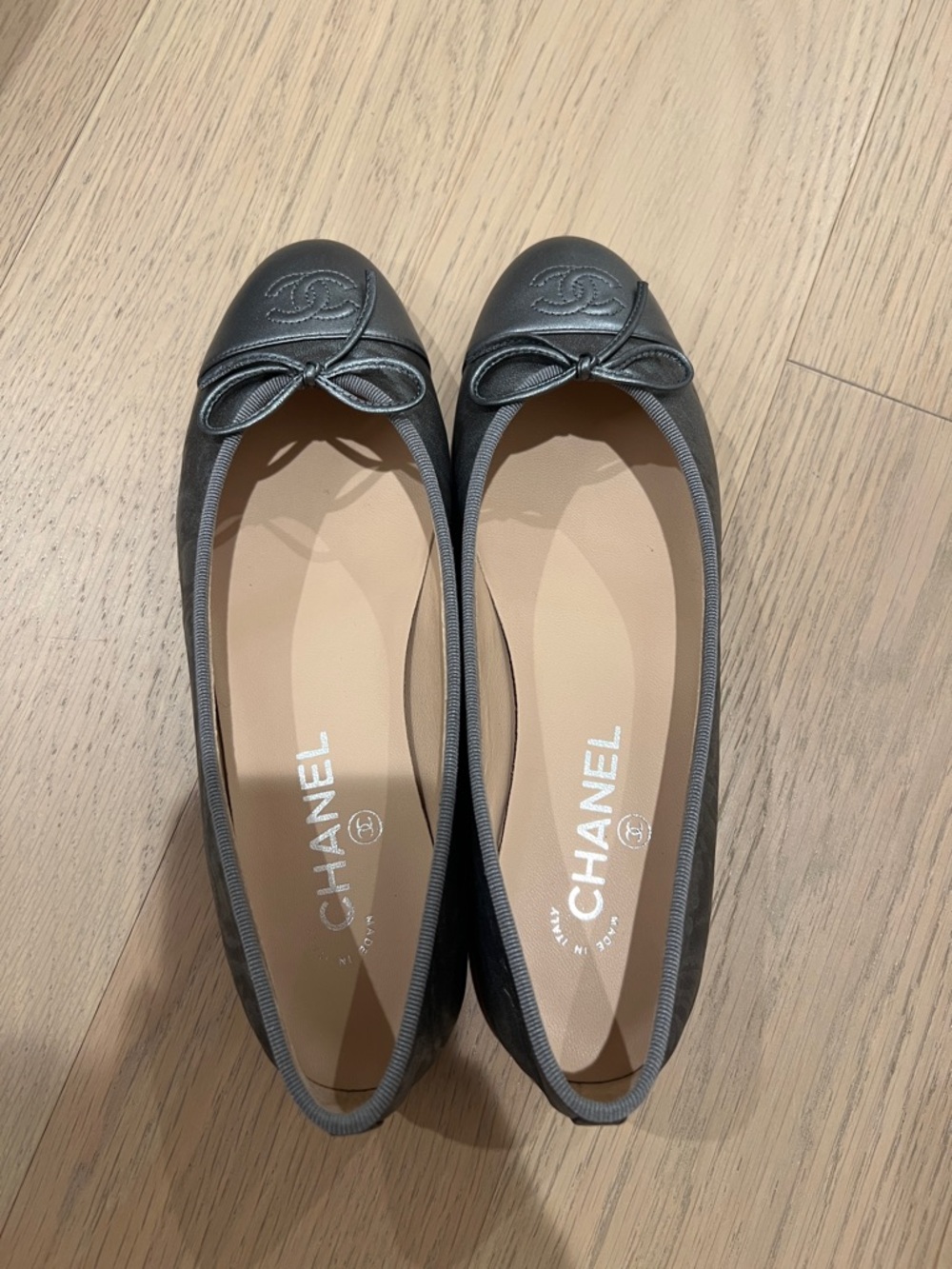 Chanel ballet flats in anthracite (gray) EU 38.5 - US 7.5 women’s
